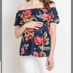 Hello Miz Maternity Floral Top